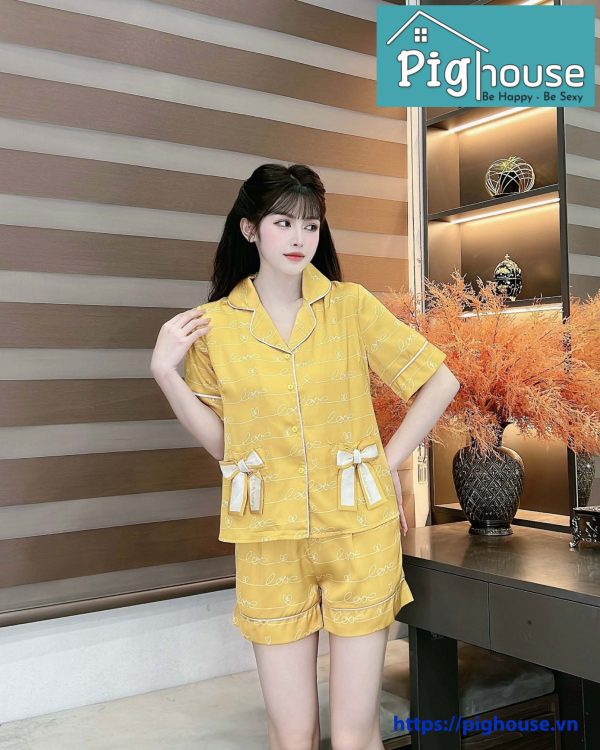 Bộ đùi cộc Vàng chữ Love - Hình ảnh 4