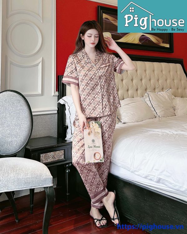 Bộ dài cộc Nâu chữ SR - Hình ảnh 3