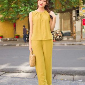 Bộ dài cộc Cardina 3DF05 vải đũi nhiều màu