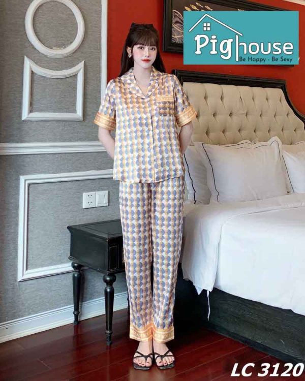 Bộ dài cộc Pijama họa tiết trăng khuyết