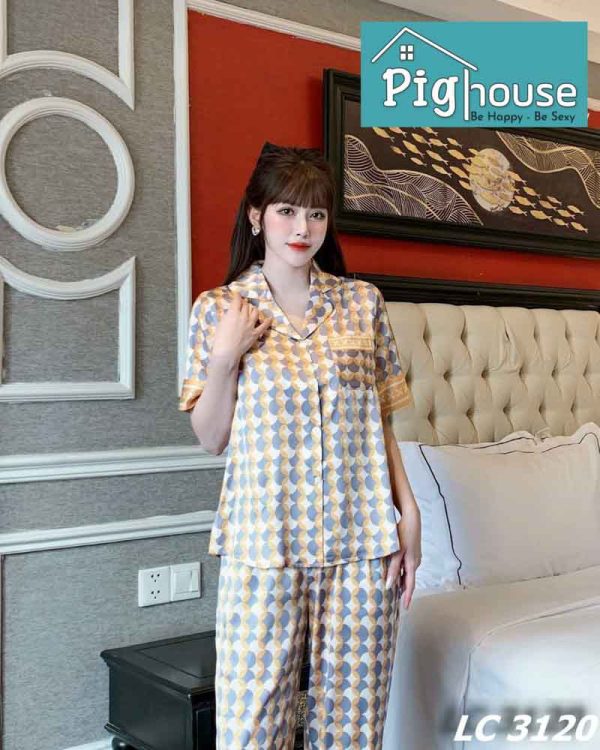 Bộ dài cộc Pijama họa tiết trăng khuyết