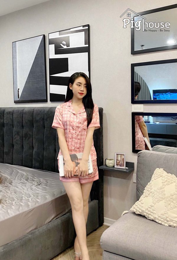Bộ pijama đùi chữ Love you