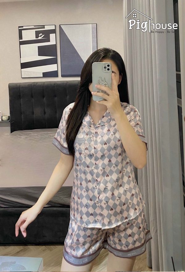 Bộ pijama đùi chữ Love you