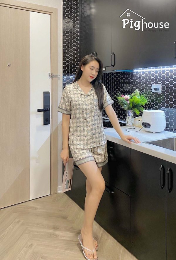 Bộ pijama đùi chữ Love you