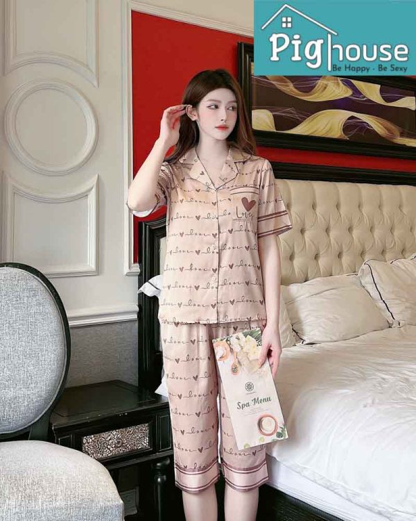 Bộ Pijama ngố chữ Love