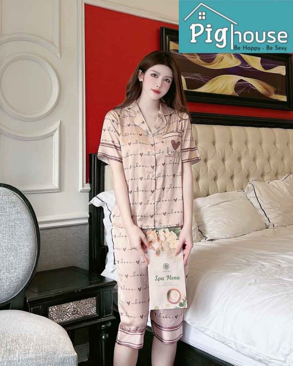 Bộ Pijama ngố chữ Love