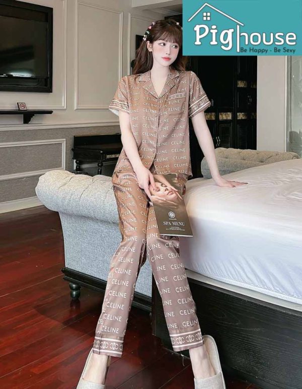 Bộ dài cộc Pijama chữ Celine