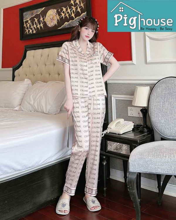 Bộ dài cộc Pijama chữ Celine
