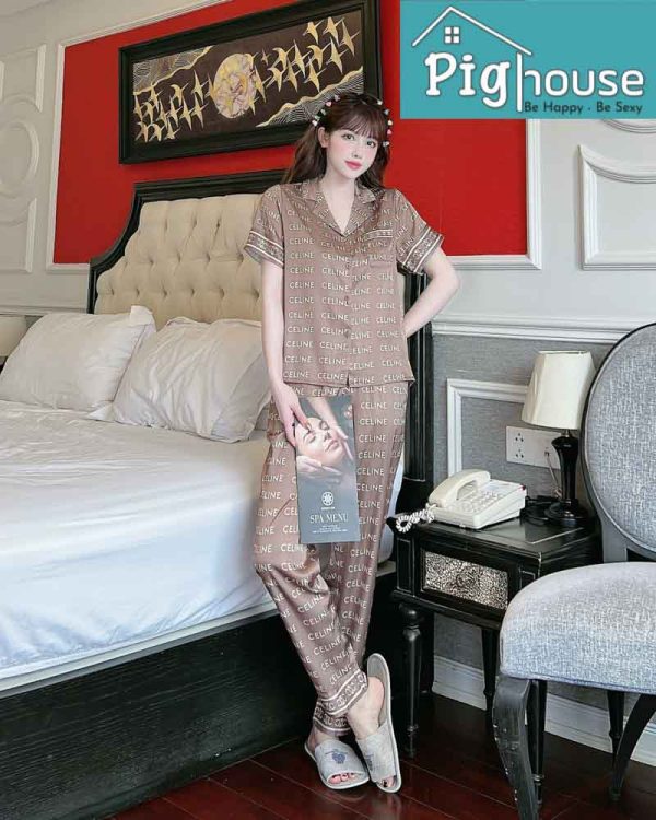 Bộ dài cộc Pijama chữ Celine