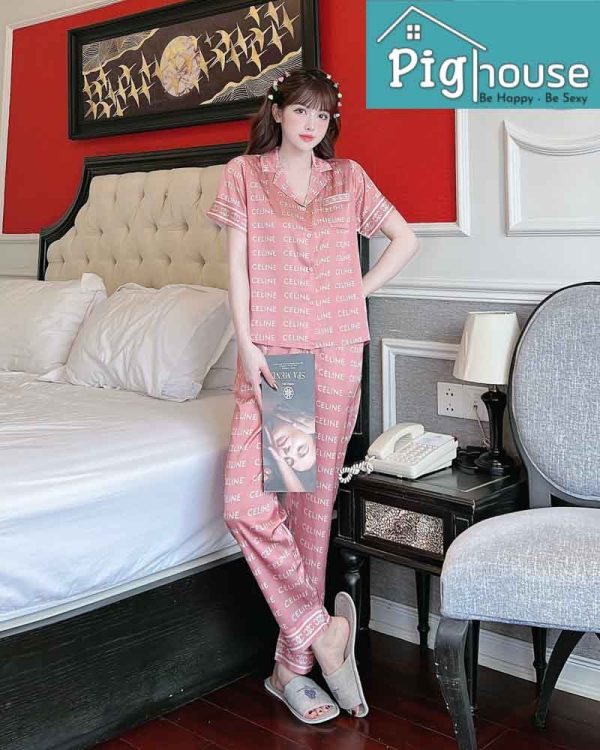Bộ dài cộc Pijama chữ Celine