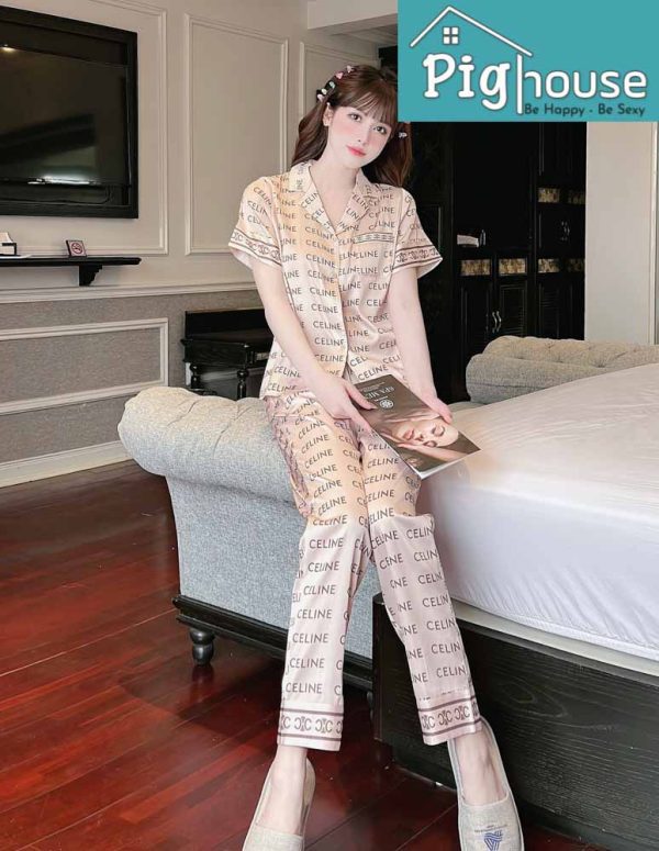 Bộ dài cộc Pijama chữ Celine