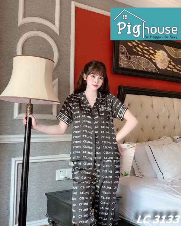 Bộ dài cộc pijama chữ celine