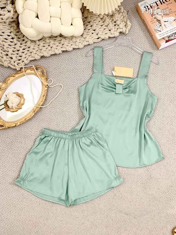 Bộ Pijama Yếm kèm nơ xinh