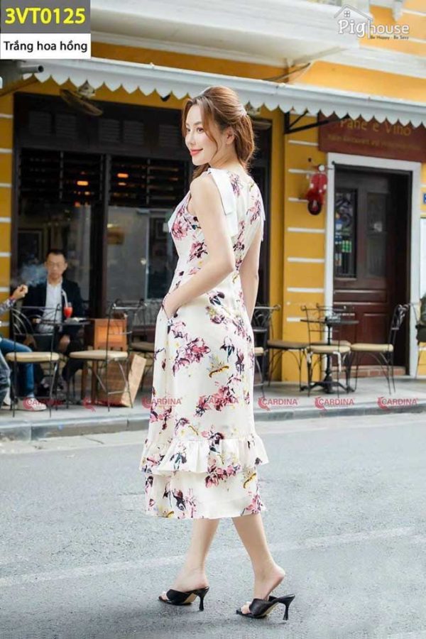 Đầm maxi Cardina tay nơ 3VT01
