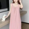 đầm nữ 2 dây đồng giá màu nâu