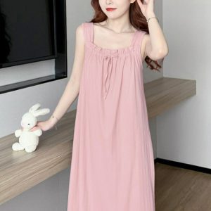 đầm nữ 2 dây đồng giá màu nâu