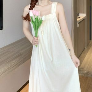 đầm nữ 2 dây màu trắng đồng giá