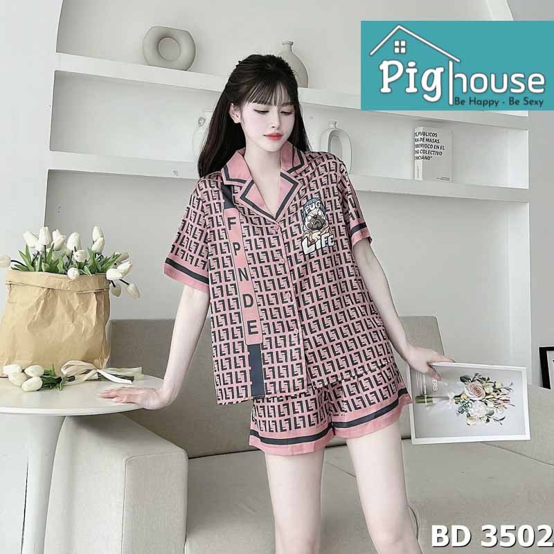 Bộ pijama đùi họa tiết chữ FPNDE
