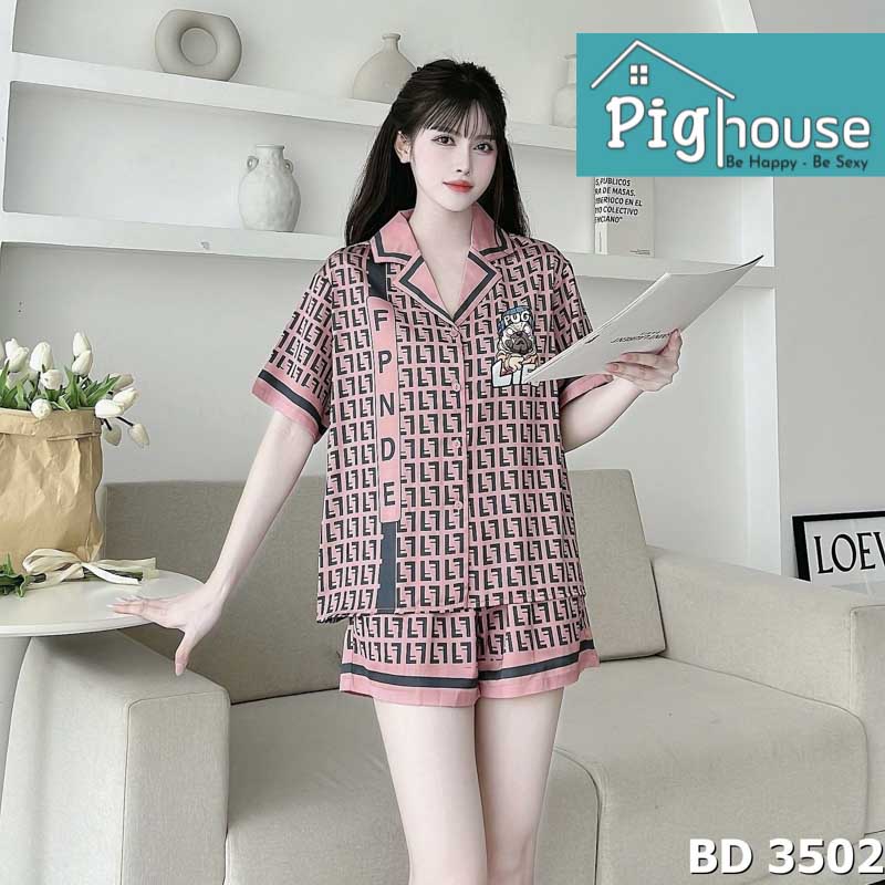 Bộ pijama đùi họa tiết chữ FPNDE