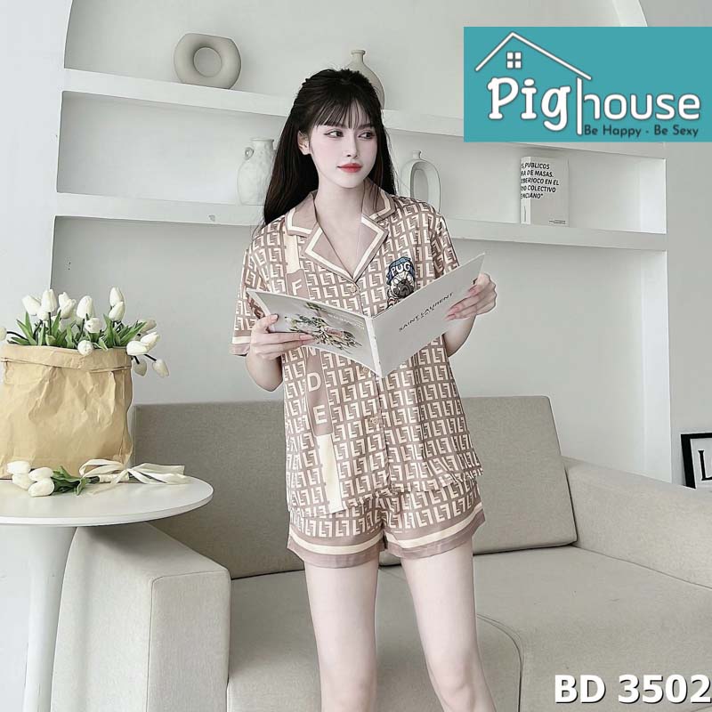 Bộ pijama đùi họa tiết chữ FPNDE