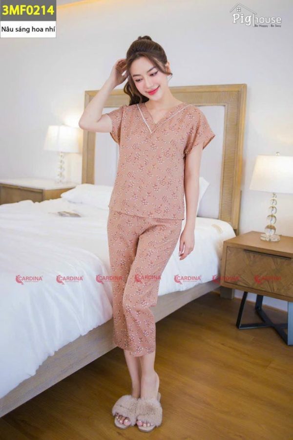 Bộ lụa mango ngố Cardina cổ V 3MF02