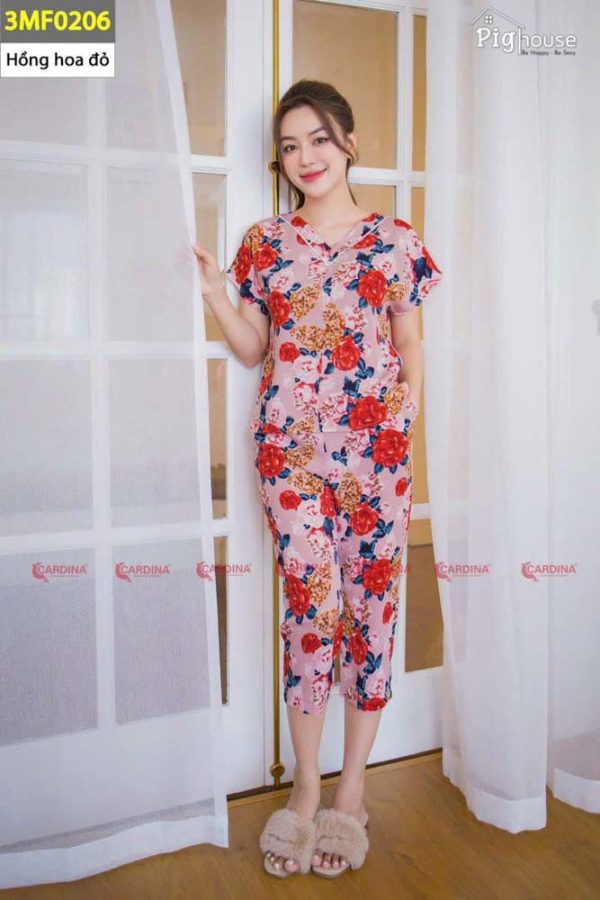 Bộ lụa mango ngố Cardina cổ V 3MF02