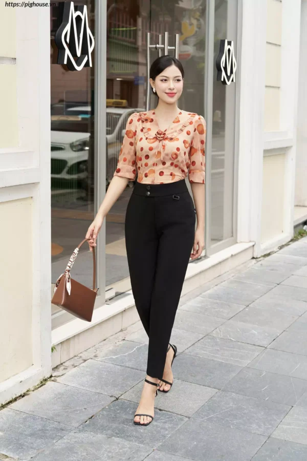 áo sơ mi LUPERI cổ bẻ hoa tinh tế