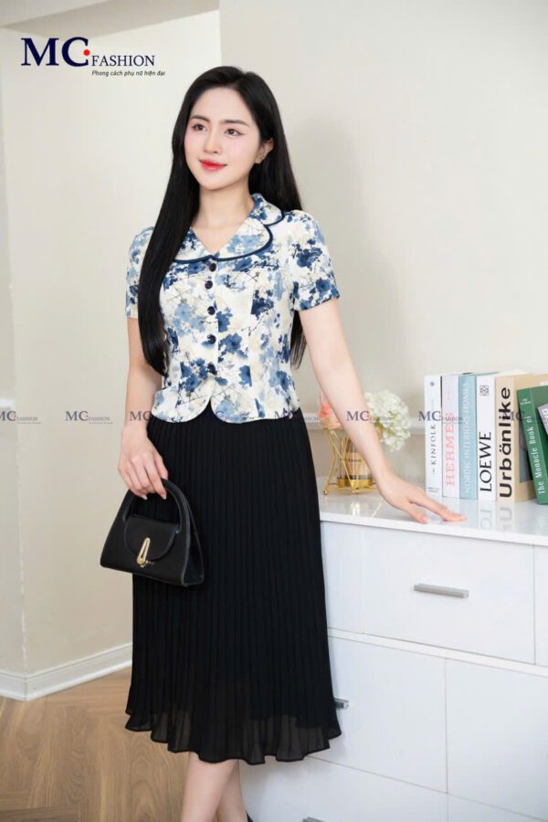 Áo sơ mi hoa nhí MC Fashion mềm mại tinh tế