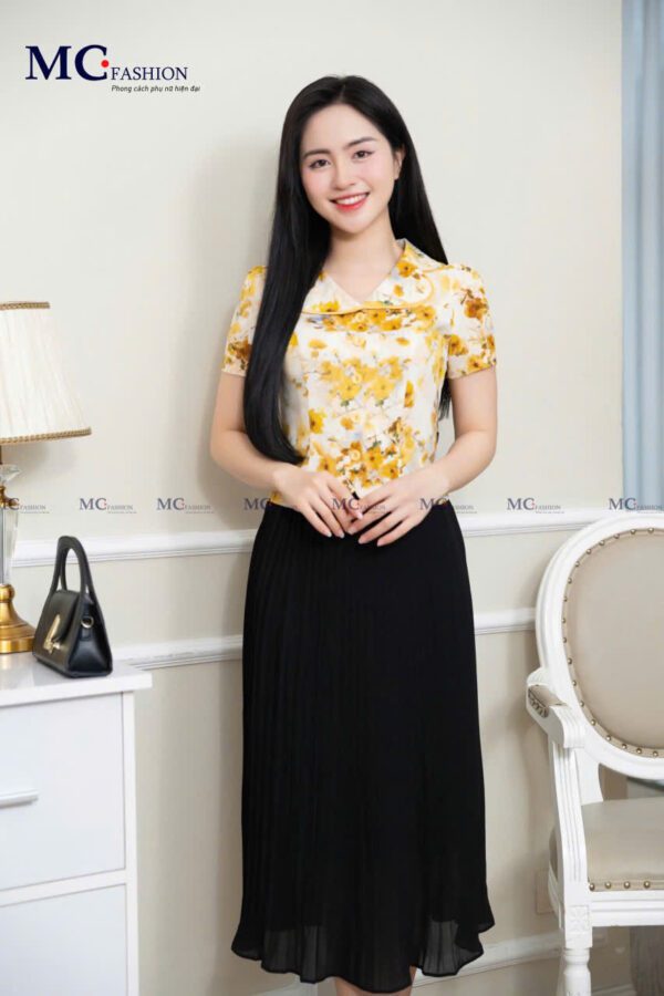 Áo sơ mi hoa nhí MC Fashion mềm mại tinh tế