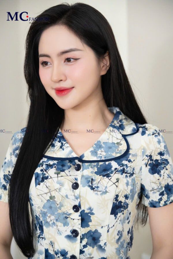 Áo sơ mi hoa nhí MC Fashion mềm mại tinh tế