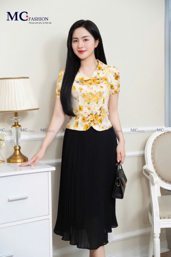 Áo sơ mi hoa nhí MC Fashion mềm mại tinh tế