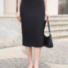 Chân váy bút chì dài lưng cao thanh lịch