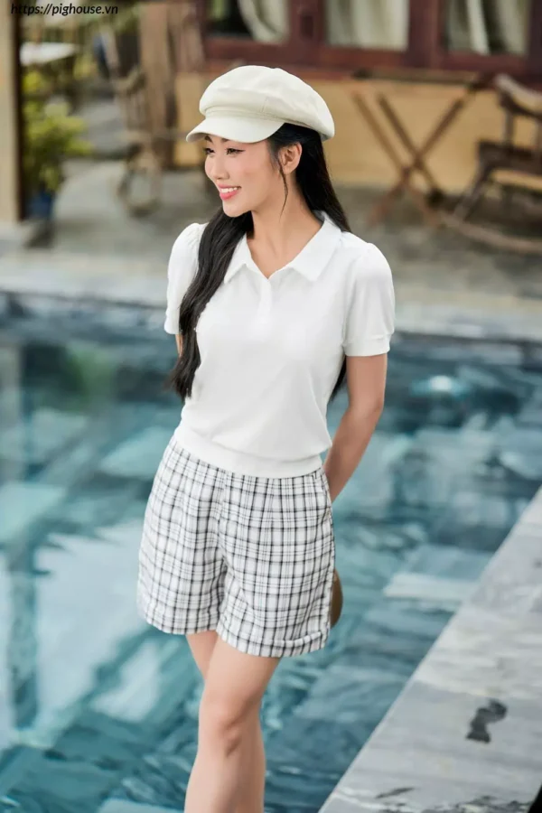 Quần Sooc Tuýt Si Kẻ Caro Cardina