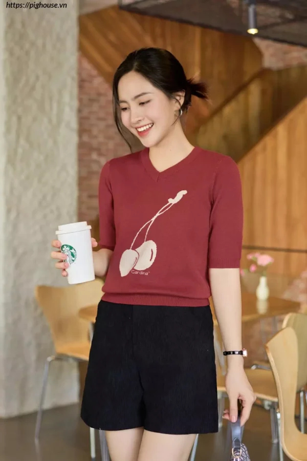 Quần Đùi Nhung Tăm Cạp Cao Tôn Dáng