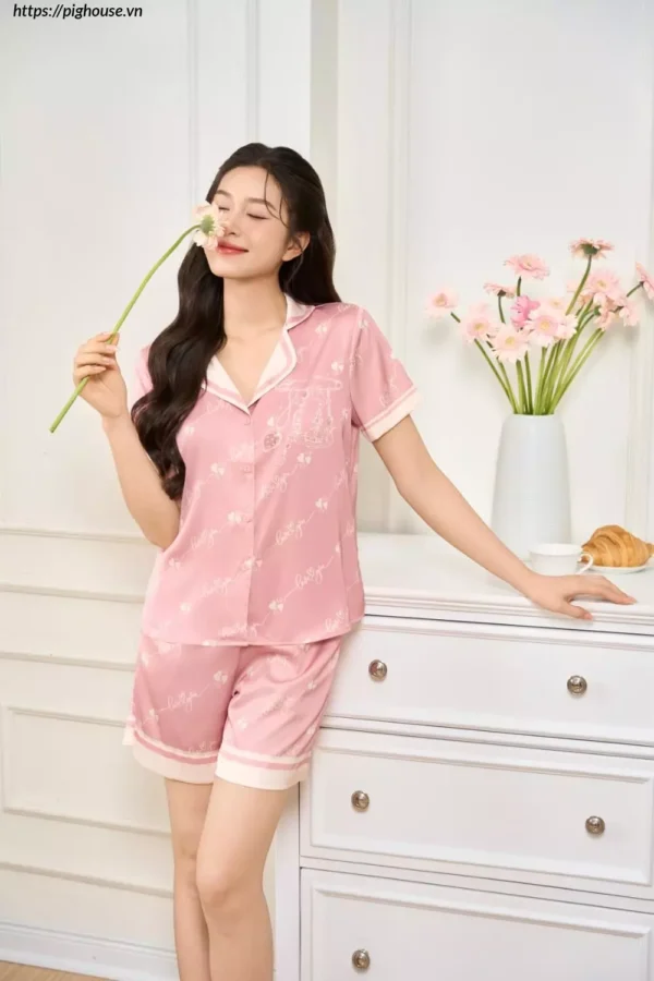 Pijama Lua Satin LOVE Mem Mai Cardina